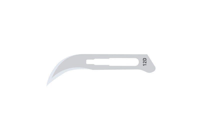 Scalpel blades no. 12D, pack of 100.