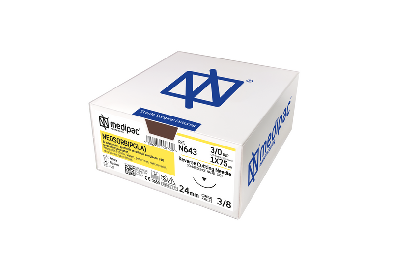 Neosorb (equivalent to Vicryl regular), absorbable, pack of 24