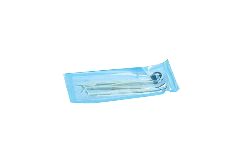 Examination set, probe, mirror, tweezers