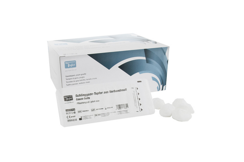 Sterile gauze balls (walnut), pack of 10 x 5 pieces