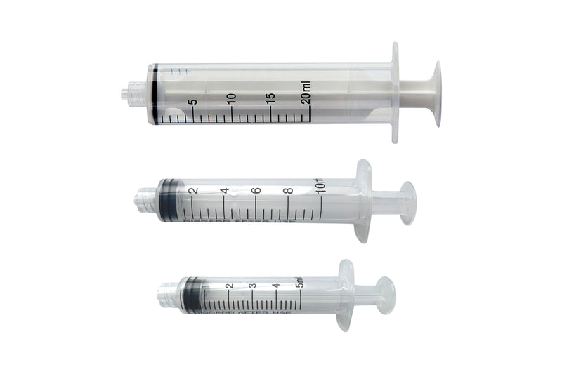 Sterile flushing syringes with Luer Lock